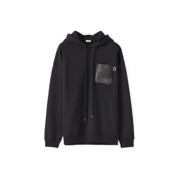 LOEWE Anagram Leather Patch Hoodie