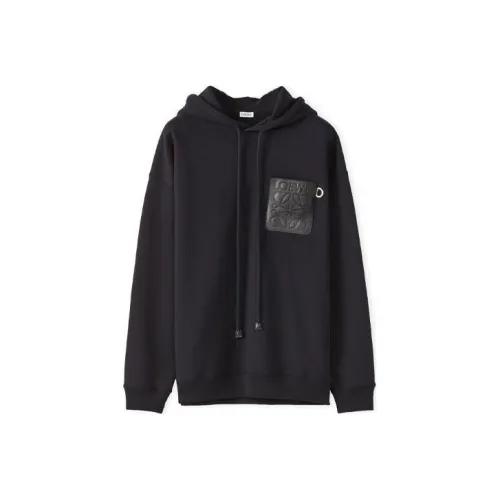 LOEWE Anagram Leather Patch Hoodie