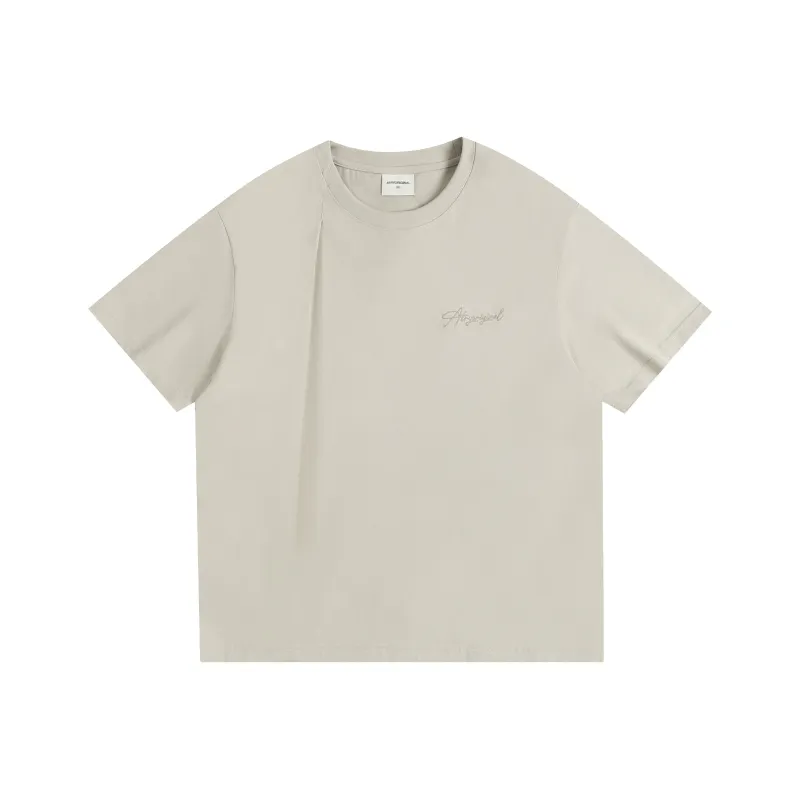 Atry Flower Body LOGO Series T Shirt Unisex Gray Green-0