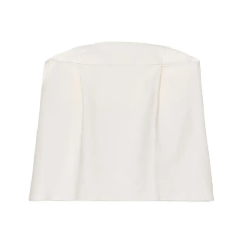 ZARA Strapless Top Women's Raw White-1