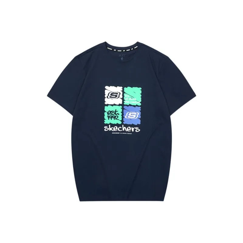 Skechers T Shirt Unisex Navy Blue-0
