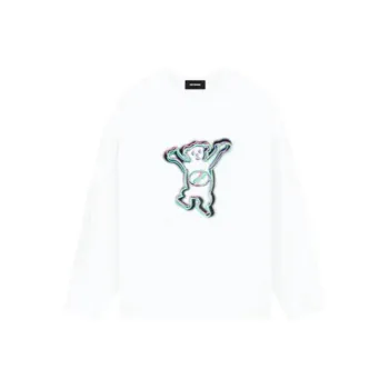 WE11DONE Colorful Teddy Print Long Sleeve T Shirt