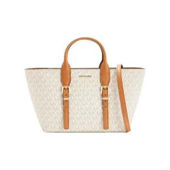MICHAEL KORS Canvas One Shoulder Handbag Small Size Women's Beige