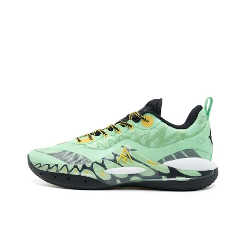 RIGORER Rieves Second Generation Basketball Shoes Men Low Top Light Emerald Green/Sunflower Yellow/Genuine Black