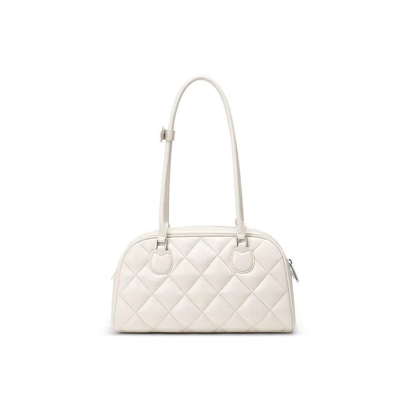 JUST STAR Synthetic Leather Shoulder Bag Regular Women's White Black Pink-2