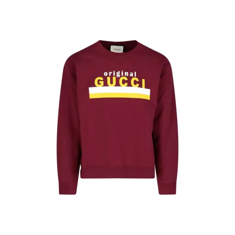 GUCCI Sweatshirts Men Brown Red-0
