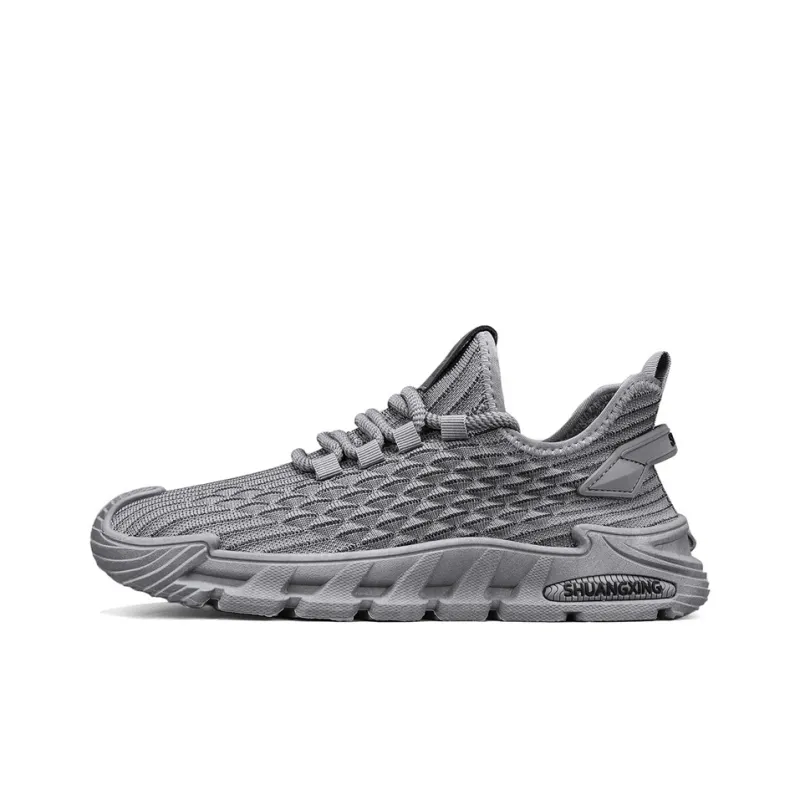 Binary Wear resistant, Lightweight, Breathable, And Non slip. Low Top Casual Shoes Men's Gray-0