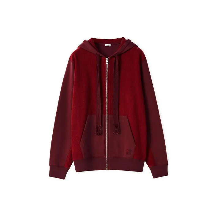 LOEWE Bi Color Anagram Zipped Hoodie-0