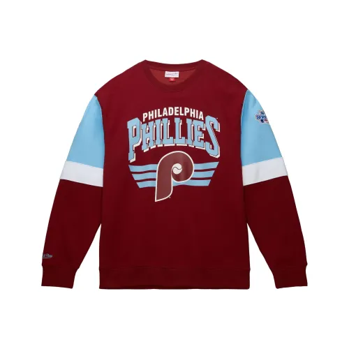 Mitchell Ness Sweatshirts Men Burgundy