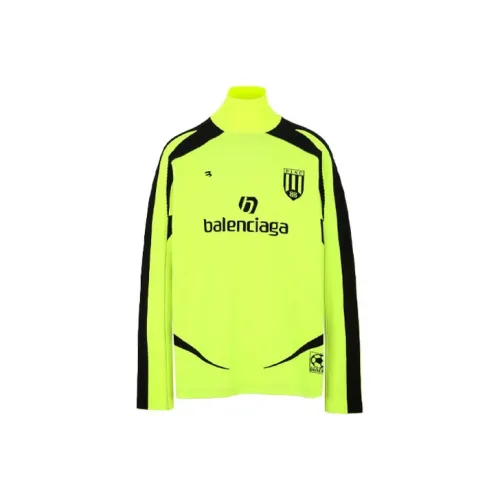 Balenciaga Sweatshirt Regular Fit Men's Neon Yellow