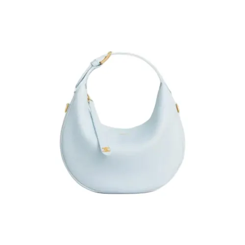 CELINE Cow Leather Crossbody One Shoulder Handbag Women's Glacier Blue