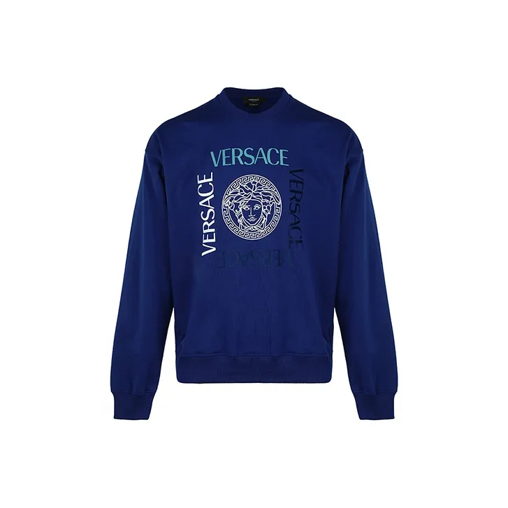 VERSACE Sweatshirts Men Blue-0