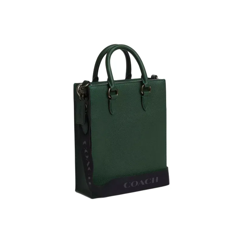 COACH Dylan Leather Tote Bag, Shopping Bag, Shoulder Bag, Handbag Trumpets Women's Forest Green-1