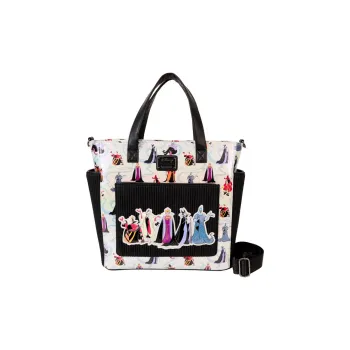 Loungefly Disney Collaboration Faux Leather Backpack Handbag Regular Women's Black And White Print