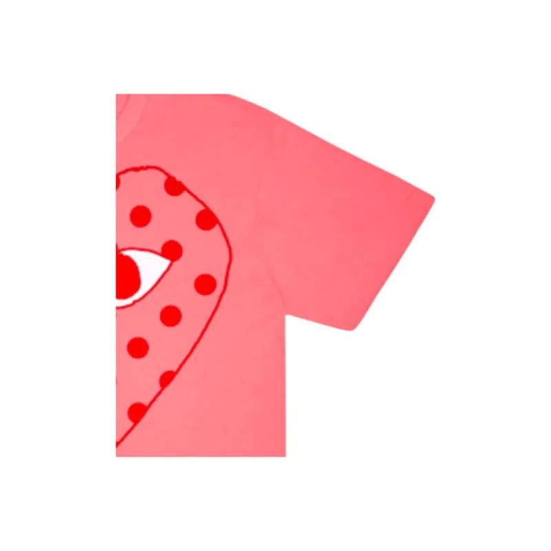 Comme Des Garcons Play Pastelle Polka Dot Red Heart T shirt-2