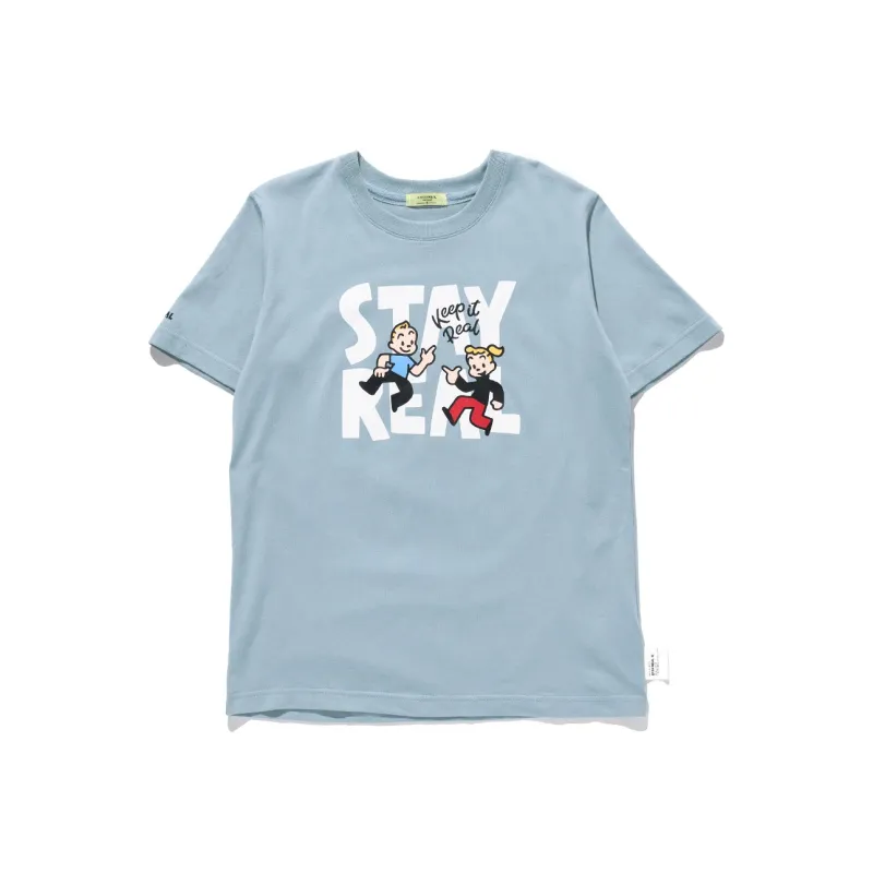 STAYREAL Crew Neck Short Sleeved T Shirts Unisex-1