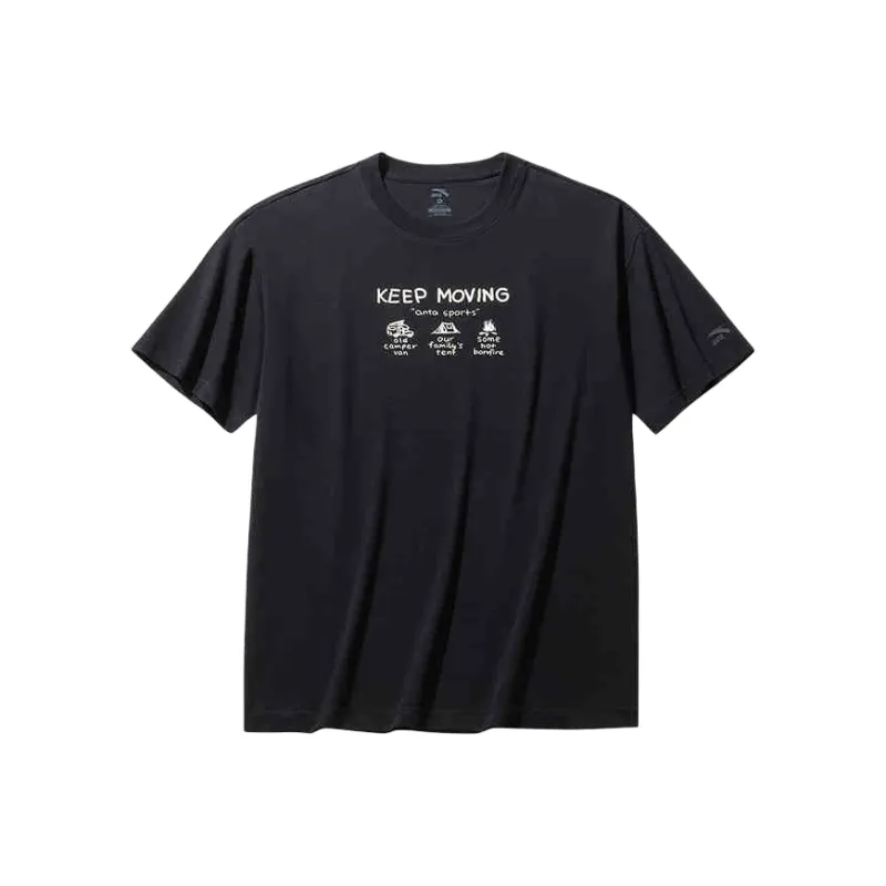 Anta Life Collection Sports Life Collection T Shirt Unisex Basic Black-0
