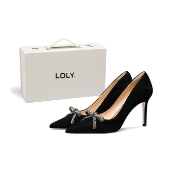 LOLY Slim Heel High Heels Women's Black