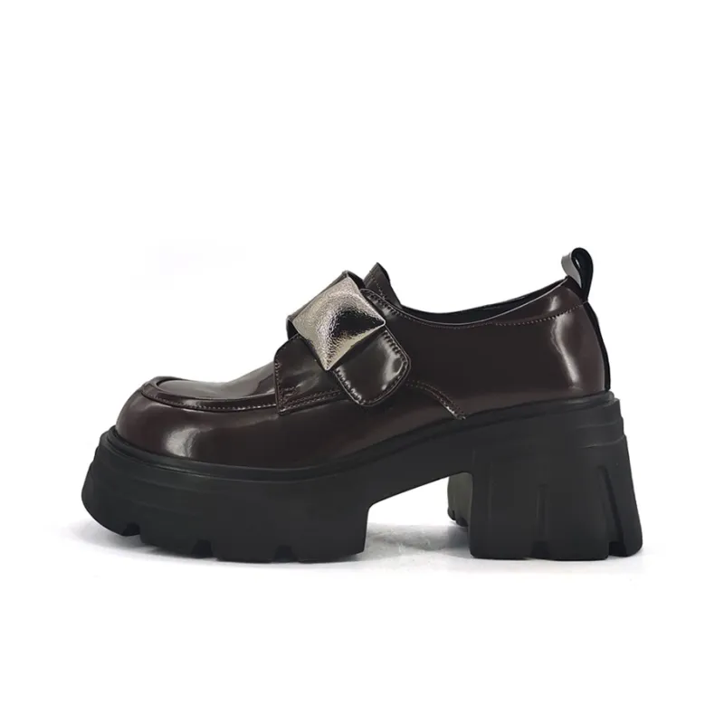 Xuanbaihui Loafers Women's Brown-5