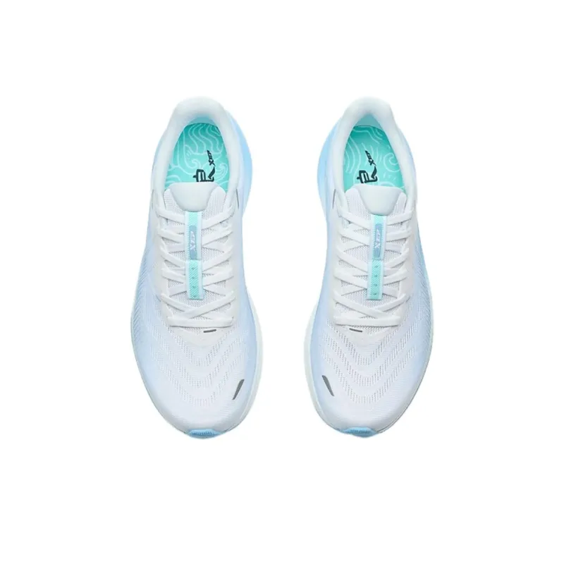 XTEP Coverage Slip Resistant Low Top Casual Running Shoes Women's White Blue-3