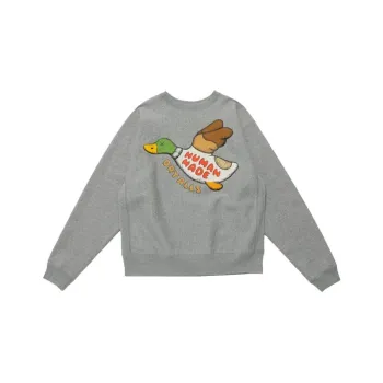 Kaws X HUMAN MADE HUMAN MADE X KAWS Co branded Series Sweatshirts Unisex Gray