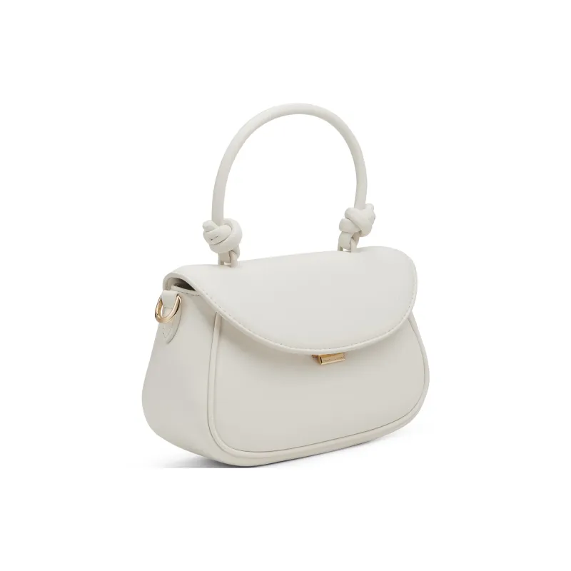 CHARLES&KEITH PU Fudge Packets Handbag, Crossbody Bag Trumpets Women's Cream Milk White/Sea Salt Blue/Bubble Gum Pink-1