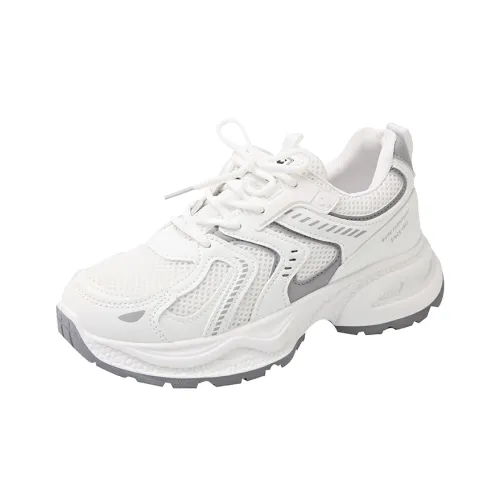 SHENGERLEIDE Abrasion Resistant Lightweight Slip Resistant Low Top Chunky Sneakers Women's