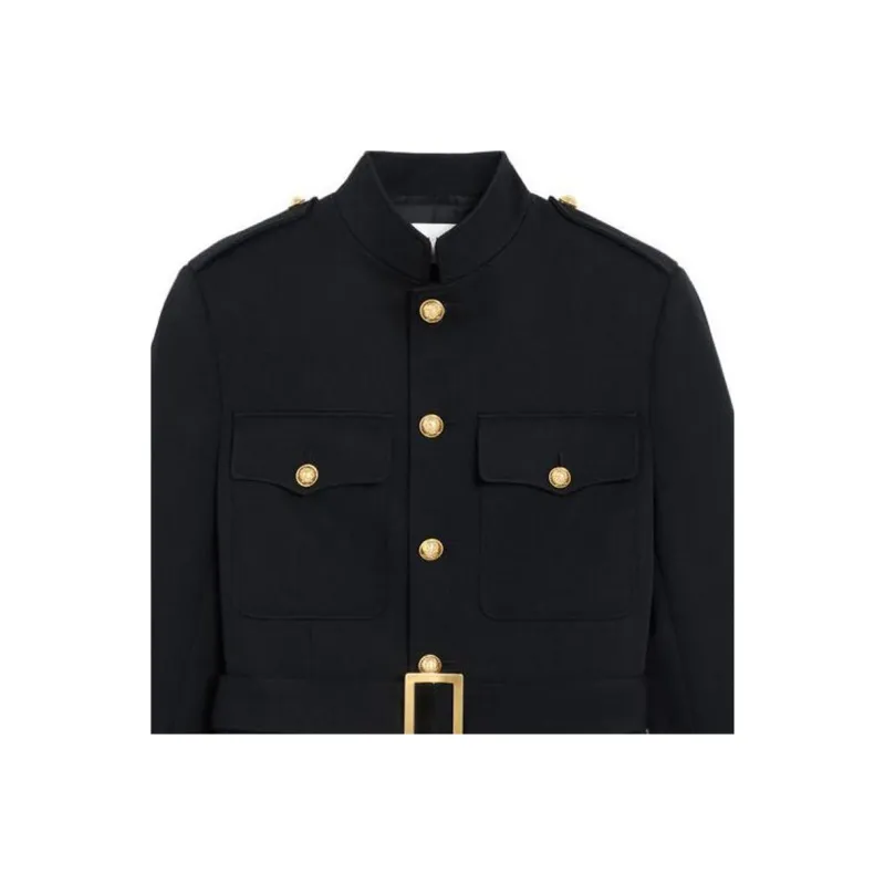 CELINE Saharienne Military Jacket In Wool-3