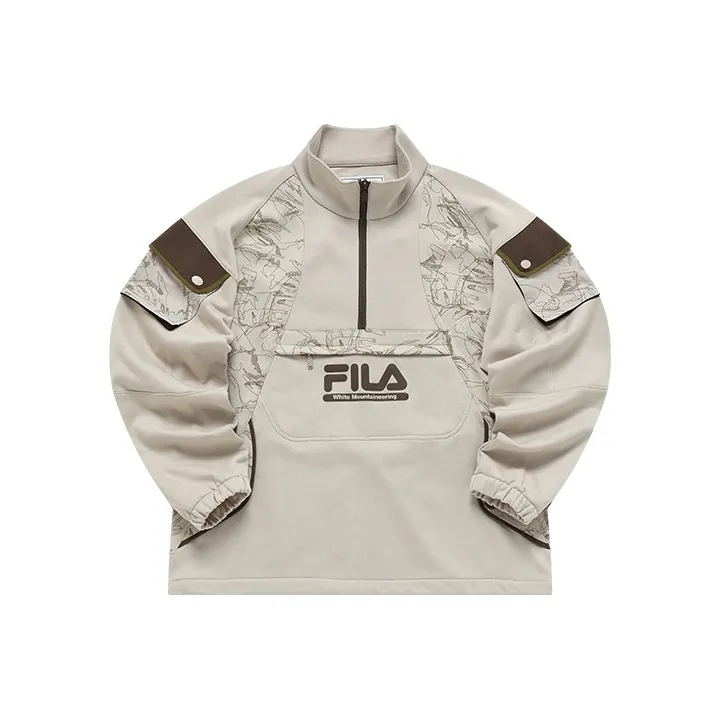 White Mountaineering X FILA FUSION Sweatshirts Men Skin Gray-0