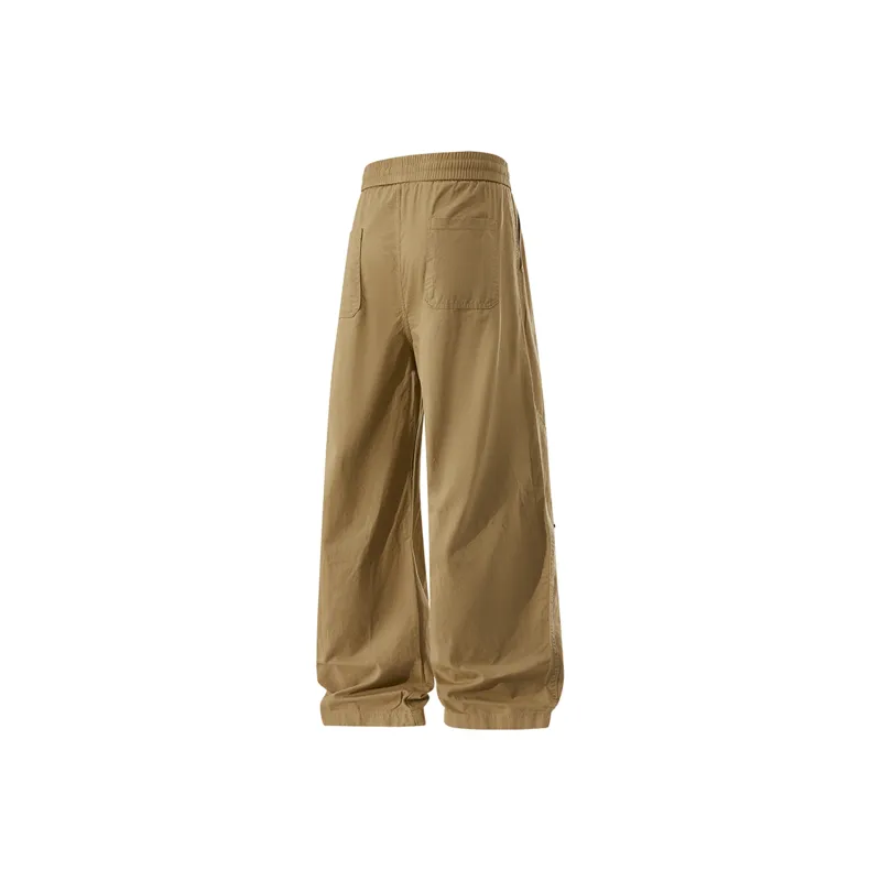 BOTH PLAY Minimalist Style Fashion Comfortable Solid Color Casual Pants Unisex Black-7
