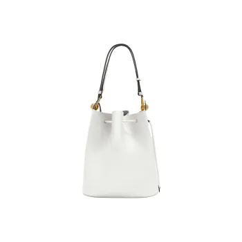 Furla Calfskin Bucket Bag, Handbag, Shoulder Bag Trumpets Women's White