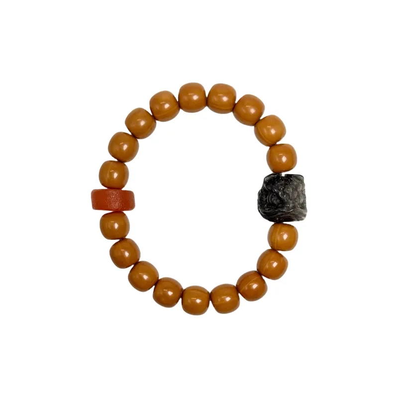 Many Blessings Monkey Head Walnut Bracelets Unisex-0