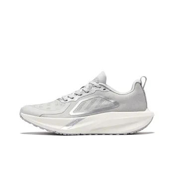 Erke Cushioning Rebound Low Top City Commute Running Shoes Men's Mist Gray Bright Silver