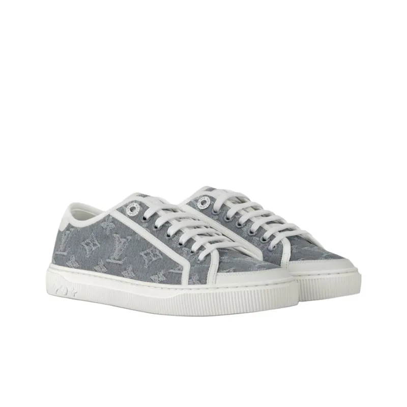 LOUIS VUITTON Lagoon Sneaker 25ss Spring Summer, Cookie Shoes Low Top Canvas Shoes Women's Gray-2