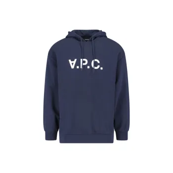 A.P.C Logo Printed Drawstring Hoodie