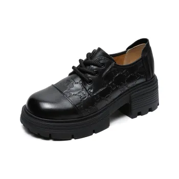 Devanro Casual Single Shoes 5.5cm Women's Black