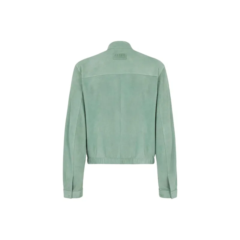 FENDI SS25 Leather Jacket Men's Light Green-1