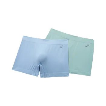 DECATHLON Underpants Men's 2 Pack Washed Denim Blue/Green Jade Color