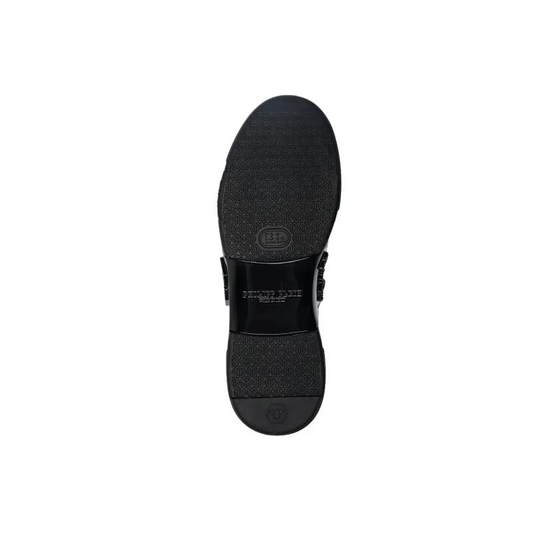 PHILIPP PLEIN Lo Top Phantom Kick Low Top Skateboard Shoes Unisex Black-4