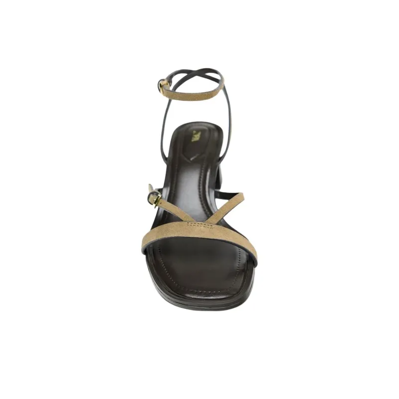 ZARA One Strap Sandals 5cn Women's Sandy Brown-2