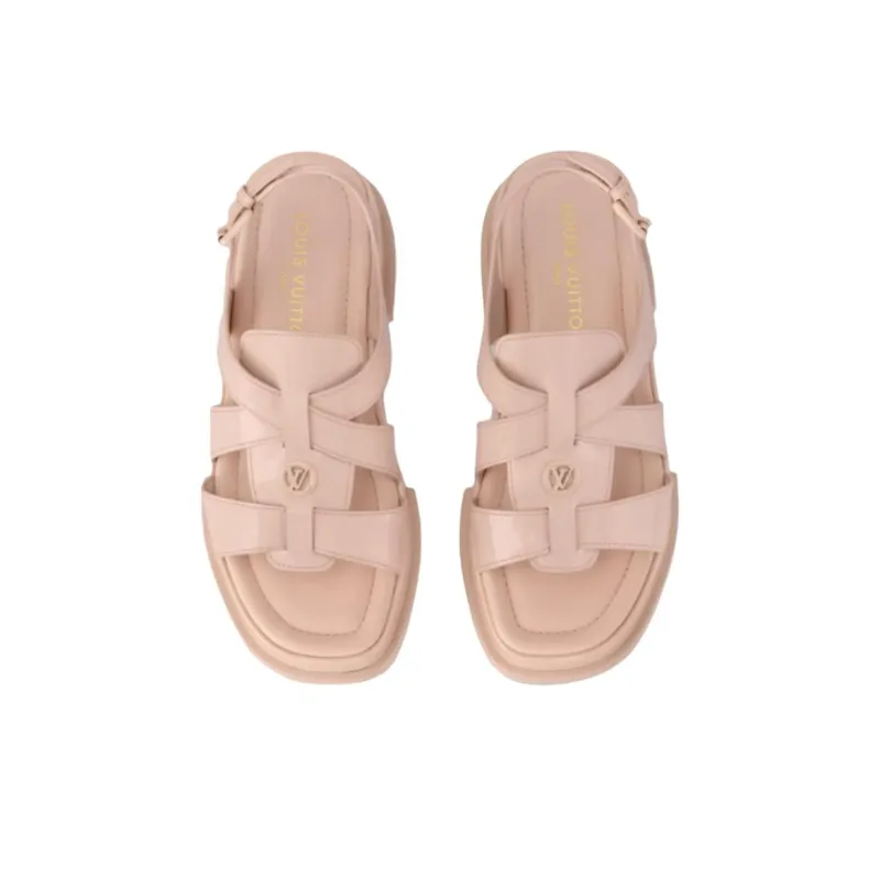 LOUIS VUITTON Maya One Strap Sandals 3.5cm Women's Pink-3