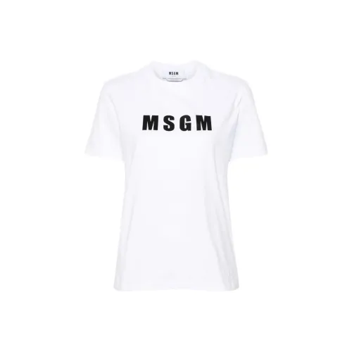 MSGM Logo print Cotton T shirt Dress