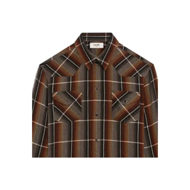 CELINE Shirts Men Umber-3