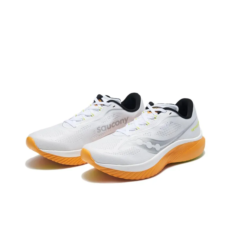 Saucony Kinvara 15 Anti Slip Wear Resistant Low Top Casual Running Shoes Men's White-2