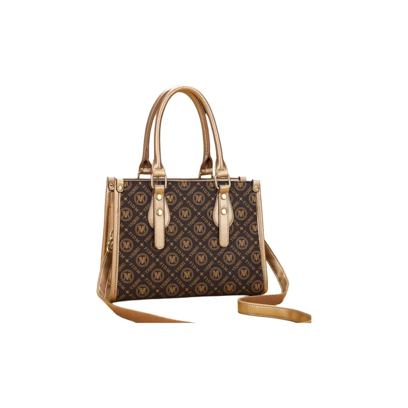 Weymond PU Tote Shoulder Bag Crossbody Bag Handbag Women's Coffee/Earth Yellow/Champagne-2