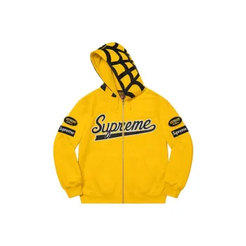 Supreme Vanson Leathers Spider Web Zip Up Hooded Sweatshirt