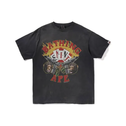 A BATHING APE X Saint Mxxxxxx Guns Tee
