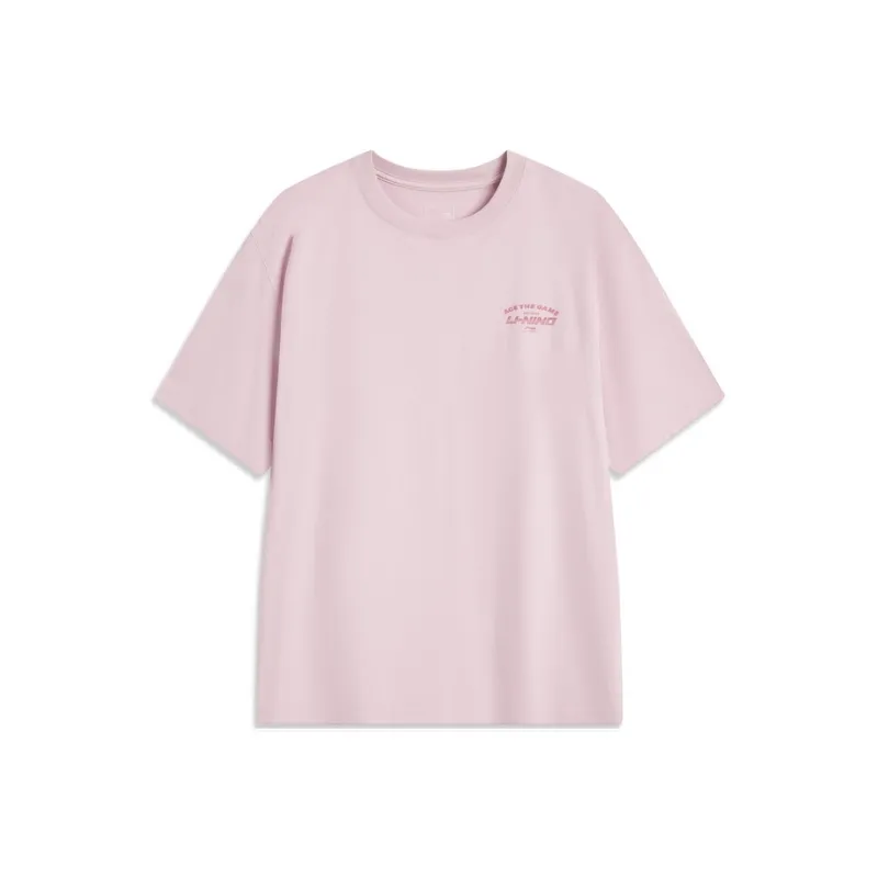 LiNing Sports Life Collection T Shirt Men's Milk Stone Pink-0