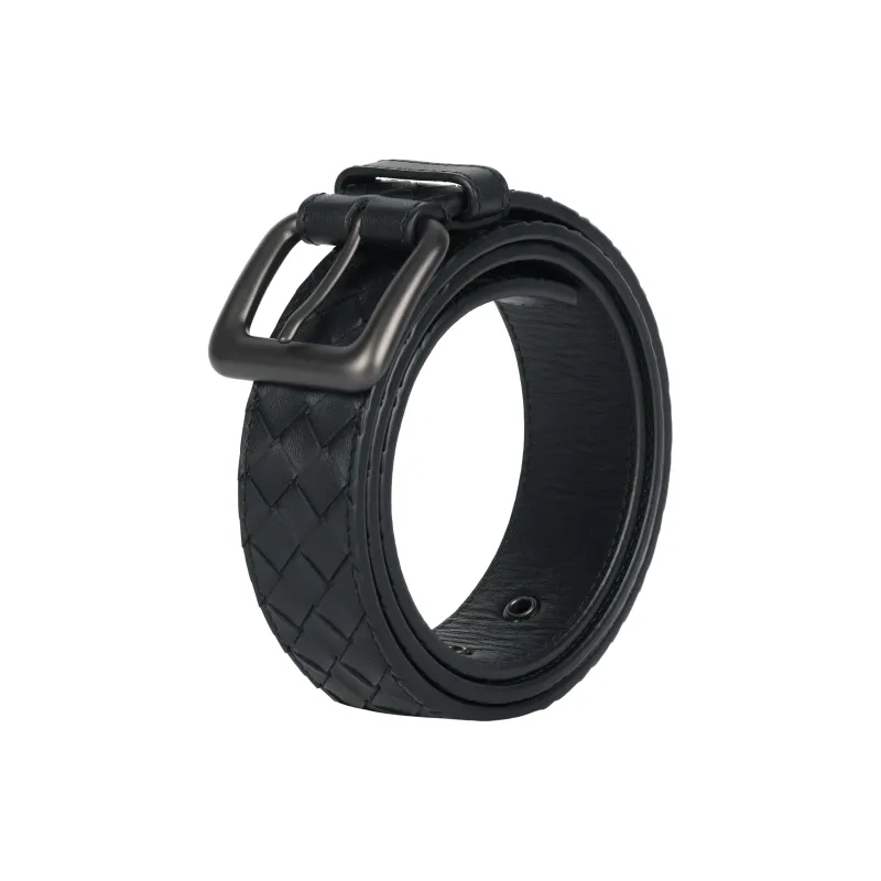 Bottega Veneta Cow Leather Leather Belts Men's Black Width  3.5cm-2