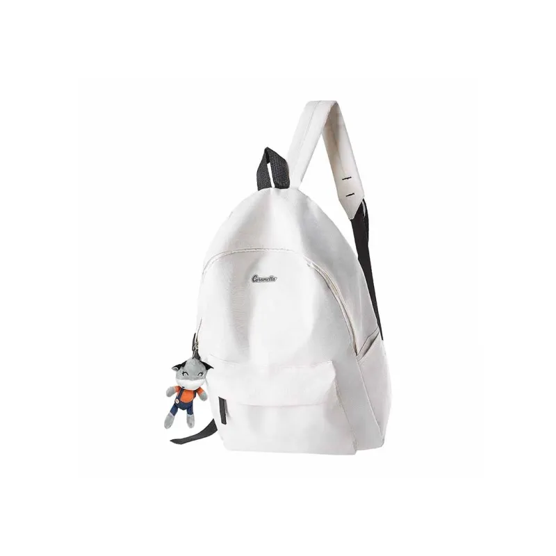 Caramella Nylon Backpack Unisex Black/White/Burgundy-21